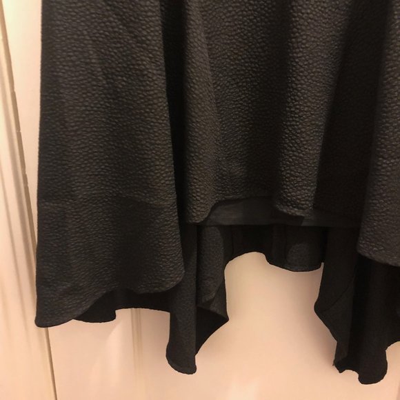 New BCBGMaxAzria Bette jacquard minimalist notch collar boxy high-low mini dress - Picture 12 of 16